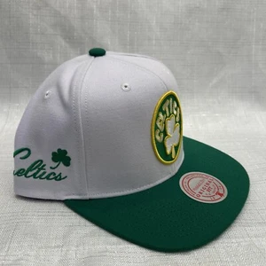 Mitchell & Ness Boston Celtics White Out TC Pop HWC Adjustable Snapback Hat - Photo 1/5
