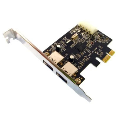 NEWlink 2 porte USB 3.0 PCI-e scheda interfaccia bus espresso piastra frontale PC interna - Immagine 1 di 3