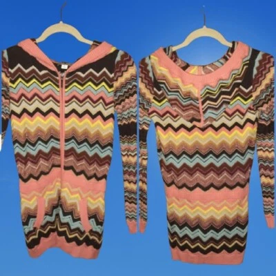 Nwt Girls Missoni Target Zig Zag Chevron Hooded Sweater Jacket Large/L Zipper  - Image 1 of 4