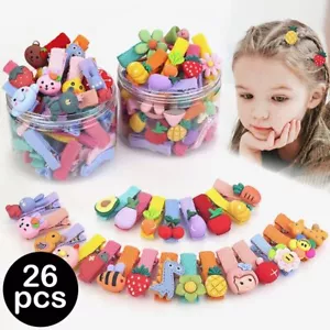 26 piezas clips para el cabello con patrón de fruta lindos alfileres para el cabello con patrón de fruta para bebés niñas niños - Imagen 1 de 15