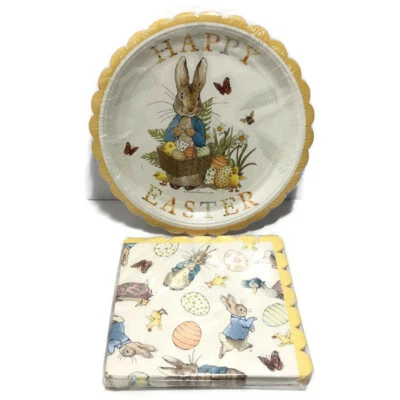 Beatrix Potter Peter Rabbit 12 Paper Plates & 20 Napkins Easter Party Meri Meri - Image 1 of 4