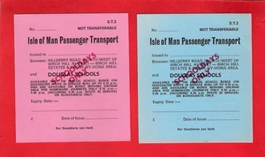 Bus Tickets - Isle of Man Passenger Transport - 2 Douglas Scholars ST3 - c.1980s - Picture 1 of 1