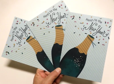 3 Cards Hallmark Greetings Happy New Year New Beginnings Fresh Starts 2026 - Image 1 of 4
