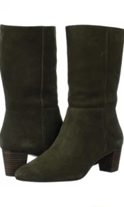 Lucky Brand Women's Zaahira Mid Calf Boot, Dark Moss Oiled Suede, Size 5M - Picture 1 of 6