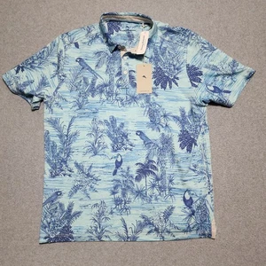 Polo Tommy Bahama Vista de Pájaro Aqua Spalsh Azul Grande ST227033 Nuevo con Etiquetas $118 - Imagen 1 de 9