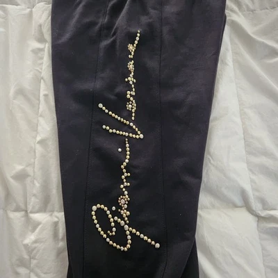 Pantalones deportivos Versace negros adornados talla 44 IT US Med   Foto 1 de 4