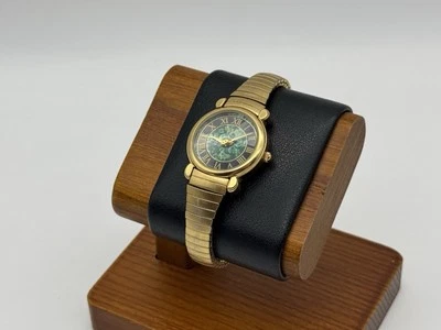 Relic Watch Womens Black Green Stainless Gold Leather Black Water Resist Quartz - Image 1 of 4