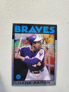 2021 Topps Series 1 HANK AARON #86BC-7 1986 Silver Pack Mojo Refractor NM - Picture 1 of 2