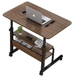 Adjustable Table Student Computer Desk Portable Home Office Furniture Brown - Picture 1 of 7