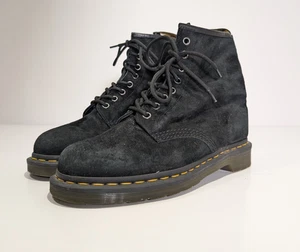 Dr. Martens 1460 Soft Suede Combat Boots Damen UK 6 Schwarz Z-Stitch Schnürung 21466 - Bild 1 von 11