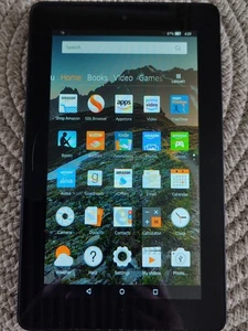 Amazon Fire 7 (16GB, 9th Gen, 2019) 7-inch Wi-Fi Smart Tablet Black - Picture 1 of 3