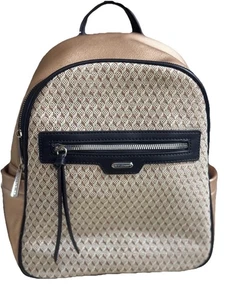Mochila David Jones Beige Dorado Rosa Rosa - Imagen 1 de 11