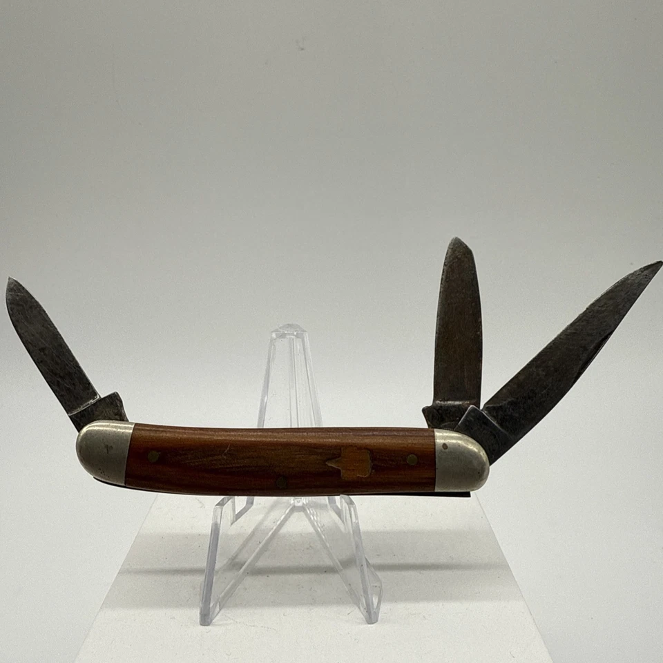 Navaja de Bolsillo Plegable Keen Kutter 3 1/2” Mango de Madera De Colección Hecha en EE. UU. 929 Foto 1 de 4