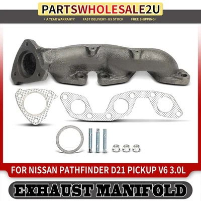 Colector de escape derecho pasajero para camioneta Nissan Pathfinder 87-95 D21 3,0 L Foto 1 de 4