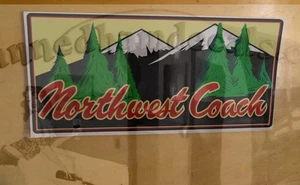 Northwest Coach  Vintage Travel Trailer Repro Canned Ham Decal - Picture 1 of 1