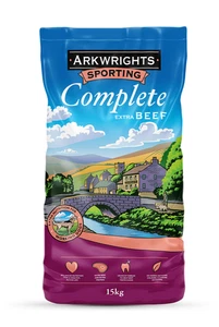 Arkwrights Sporting Complete Dry Dog Food 15kg with Extra Beef Extra Protein - Picture 1 of 7