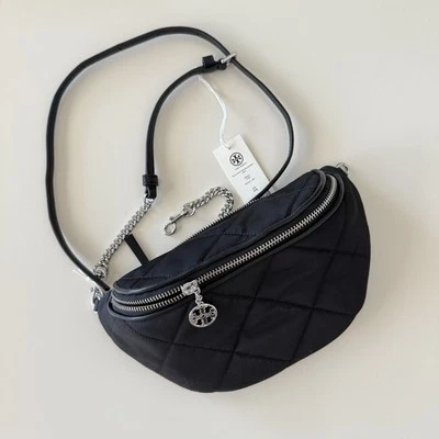 Tory Burch Willa Belt Bag 165923 Quilted Nylon Black Lightweight - Image 1 of 4