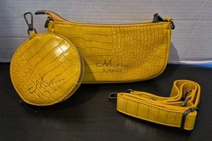 BNWOT Minis By Mellow Pocketbook And Coin Purse Instagram Yellow Leather - Picture 1 of 7