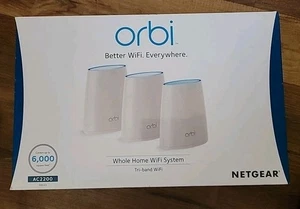 NETGEAR Orbi RBS20 AC2200 Tri-Band, 1 Router, 2 Satellites, Excellent Condition - Afbeelding 1 van 3