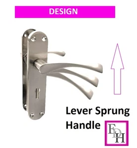 Epsom Door Handle Internal Satin Nickel Twist Door Handle Set and 3 Lever sash - Picture 1 of 7