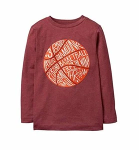 Crazy 8 Boys' Long-Sleeve Basketball Graphic Tee, Iron/Wine, Medium - Picture 1 of 1
