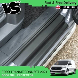 FITS FORD TRANSIT CONNECT 2021 2PC BLACK DOOR ENTRY GUARD SILL PROTECTOR COVER - Picture 1 of 11