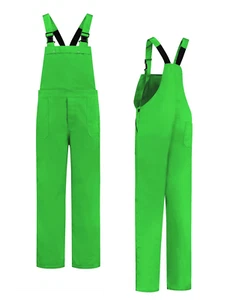 Salopette verde mela carnevale carnevale travestimento costume salopette da lavoro tg 44-66 - Foto 1 di 3