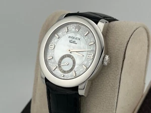 Rolex Cellini Cellinium 5240 35mm Platinum Mother of Pearl Dial Box - Picture 1 of 11