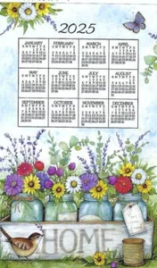 F3473 - Home Floral - 2025 Calendar Towel - Picture 1 of 1