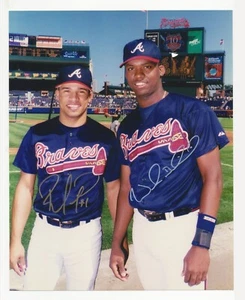 RAFAEL FURCAL & WILSON BETEMIT Signed/Autograph Atlanta Braves 8x10 Photo w/COA - Picture 1 of 1