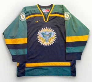 Vtg Nike Team Oakland Athletics Genuine Hockey Jersey Baseball Stitch Sz XL RARE - Picture 1 of 14