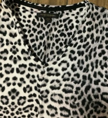 Donna Karan Sleepwear Lounge SET Women's Size Small Sweater Knit Animal Print - Image 1 of 4