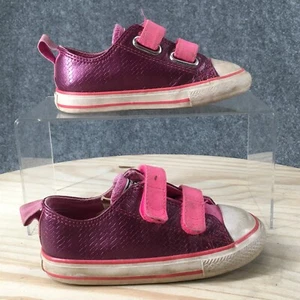 Converse Shoes Infant 8 Chuck Taylor All Star Hook And Loop Sneaker 750066C Pink - Picture 1 of 15