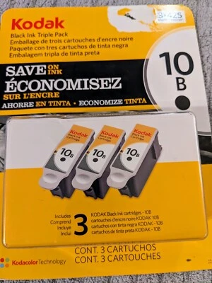 Kodak 10B Black Ink Cartridge Triple Pack - Three Cartridges - Image 1 of 4
