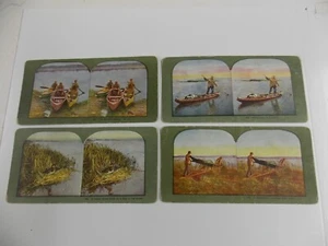 JUEGO DE 4 CARTAS DE CAZA DE PATO STEREOVIEW - Imagen 1 de 1