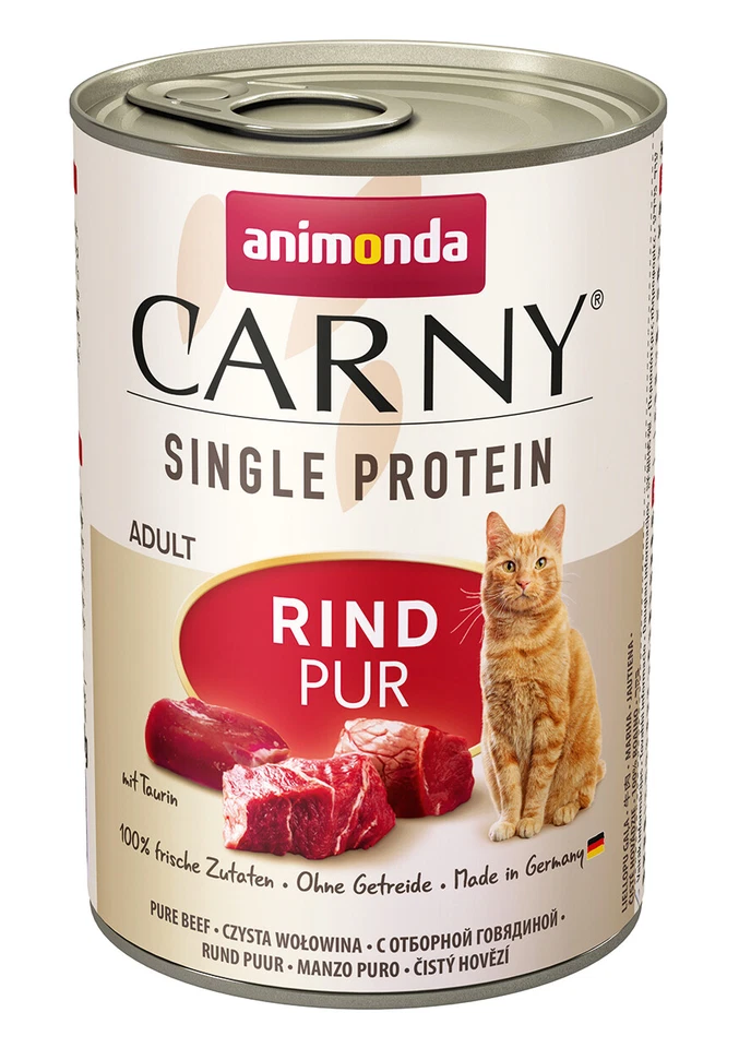 animonda Carny Adult Single Protein Rind pur 6x 400 g Katzenfutter Nassfutter - Bild 1 von 1