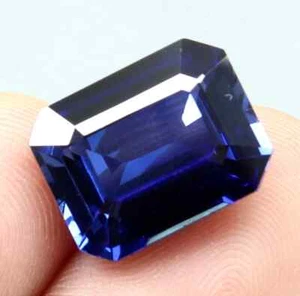 Blue Sapphire 4.00 Ct Emerald Cut Flawless Natural Loose Gemstone - Picture 1 of 6