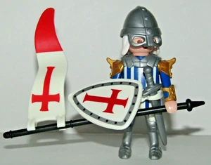 Playmobil Mittelalter Ritter Krieger Kreuzritter mit gekreuzter Flagge - C47 - Bild 1 von 6