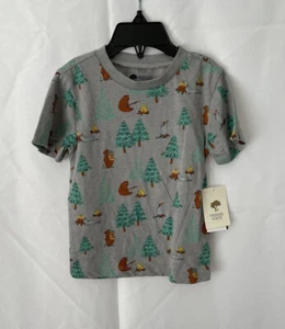 Tucker + Tate Kids Tee Grey Alloy Heather Camping Size 4 New - Picture 1 of 2