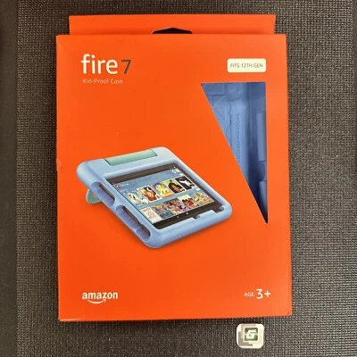 Amazon Kid-Proof Case for Fire 7 Fits 12th Gen 2022 Blue Open Box - Image 1 of 4