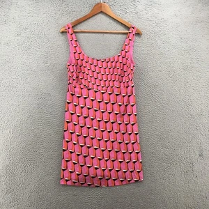 Diane Von Furstenberg Mini Dress Womens 8 Multicolor 90s Modern Geometric Casual - Picture 1 of 14