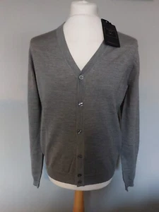 mens luxury moncrief london button cardigan medium RRP £200 - Picture 1 of 4