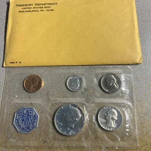 1964 United States Silver Proof Set in original Packing Free Shipping Cover