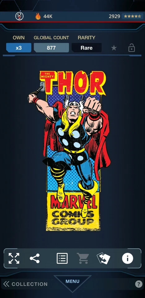 Topps Marvel Collect DIGITAL CORNER BOX THOR - Image 1 of 1