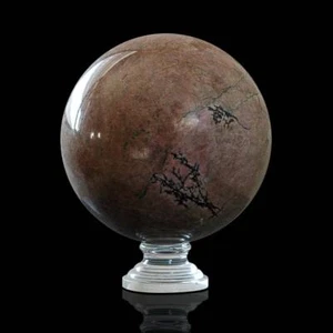 Sphere Semiprecious Stone Hard with Base Semiprecious Hard Stone Sphere D.12cm - Picture 1 of 1
