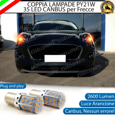 COPPIA LAMPADE PY21W BAU15S CANBUS 3.0 35 LED FORD PUMA MK2 FRECCE ANTERIORI - Immagine 1 di 4