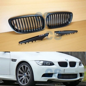 Rejilla delantera negra mate + guardabarros de ventilación lateral ABS para BMW M3 E92 E93 E90 08-12 - Imagen 1 de 7