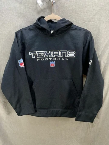 Reebok Shirt Boys Medium Houston Texans Long Sleeve Pullover Hooded Kids Youth Cover