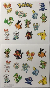 POKEMON 25TH ANNIVERSARY MCDONALD'S 2021 2 SIDED STICKER CARD WITH STICKER SHEET - Picture 1 of 3