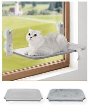 Cordless Cat Window Perch, Airsfish 20"x12" Foldable Cat Window Hammock 360°View